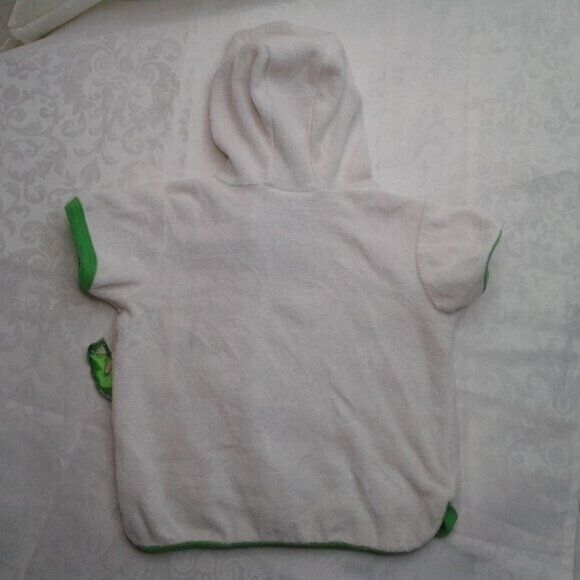 Make A Splash Baby Swim Coverup Terrycloth Hood Size 12M White GreenYellow Gator - Picture 4 of 7